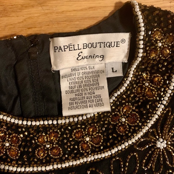Adrianna Papéll Boutique Evening Beaded Sequined Floral Top - Picture 4 of 7